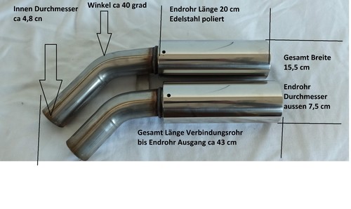Doppel auspuff endrohr system - doppel,